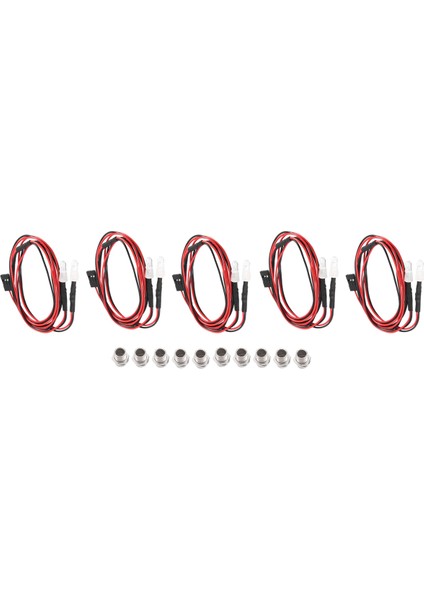 5 Adet 2led 5mm Farlar 1/10 Model Drift Araba Aracı Için, Renkli (Yurt Dışından)