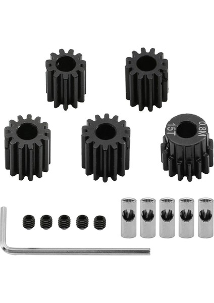 1/10 Rc Platformları Için 0,8 M Motor Dişli Seti 11T+12T+13T+14T+15T (Yurt Dışından)