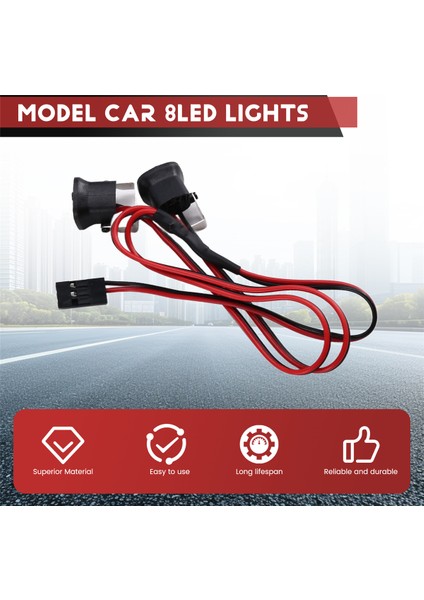 Ön Ön LED Işıklar Spot Işığı 1/10 Rc Crawler Sarı Işık (Yurt Dışından)