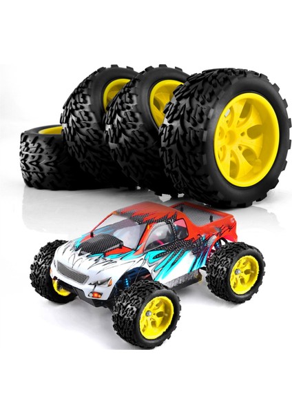 4 Adet 118MM 1/10 Rc Lastik 12MM, Sarı (Yurt Dışından)