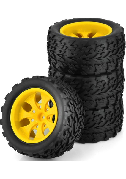4 Adet 118MM 1/10 Rc Lastik 12MM, Sarı (Yurt Dışından)