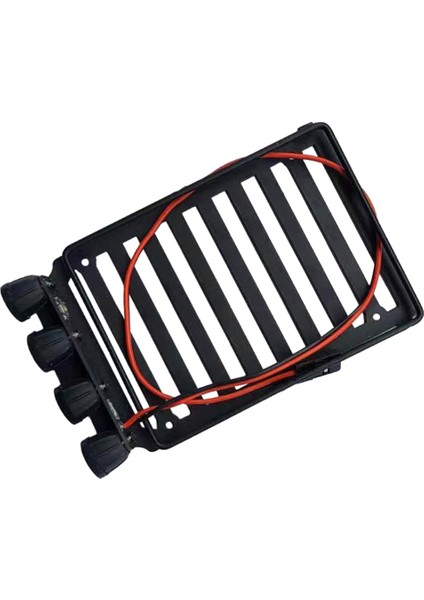 SCX24 1/24 Rc Araba Için Spot Işıklı Tavan Rafı Bagaj Taşıyıcısı, Kare (Yurt Dışından)