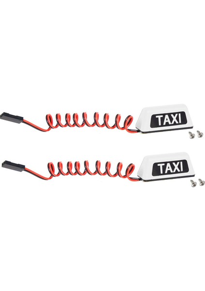 Beyaz Model Araba Taksi Lambası 1/10 Rv 1/8 Tırmanma Arabası Arazi Aracı (Yurt Dışından)
