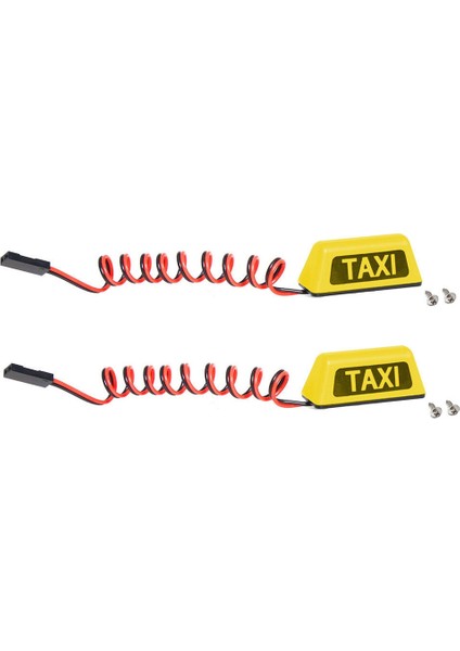 Sarı Model Araba Taksi Lambası 1/10 Rv 1/8 Tırmanma Arabası Arazi Aracı (Yurt Dışından)