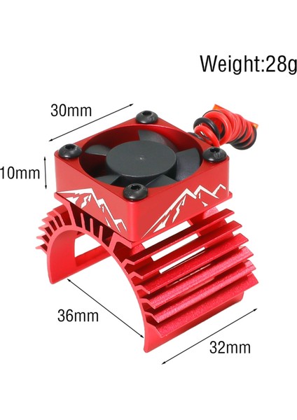 540 550 3650 3660 3674 Motor Isı Emici Rc Araba Radyatör Fanı Mavi (Yurt Dışından)