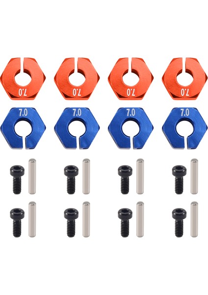 Alüminyum 7mm Kalınlık Tekerlek Altıgen 12MM Tahrik Göbeği Pimli Vidalar (Yurt Dışından)