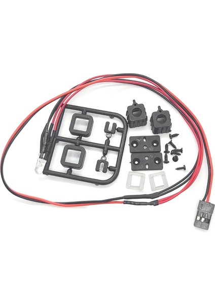 Tavan Lambası Bagaj Rafı LED Spot Tabanı SCX24 Rc Araba Için, Kare (Yurt Dışından)
