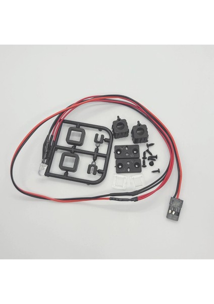 Tavan Lambası Bagaj Rafı LED Spot Tabanı SCX24 Rc Araba Için, Kare (Yurt Dışından)