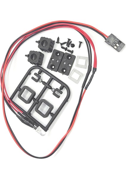 Tavan Lambası Bagaj Rafı LED Spot Tabanı SCX24 Rc Araba Için, Kare (Yurt Dışından)