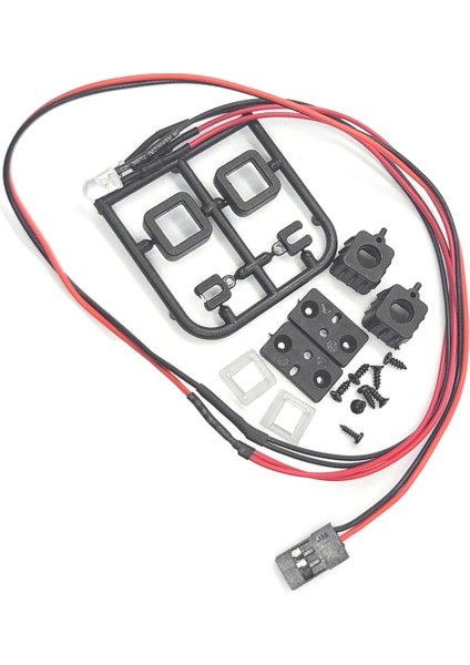 Tavan Lambası Bagaj Rafı LED Spot Tabanı SCX24 Rc Araba Için, Kare (Yurt Dışından)