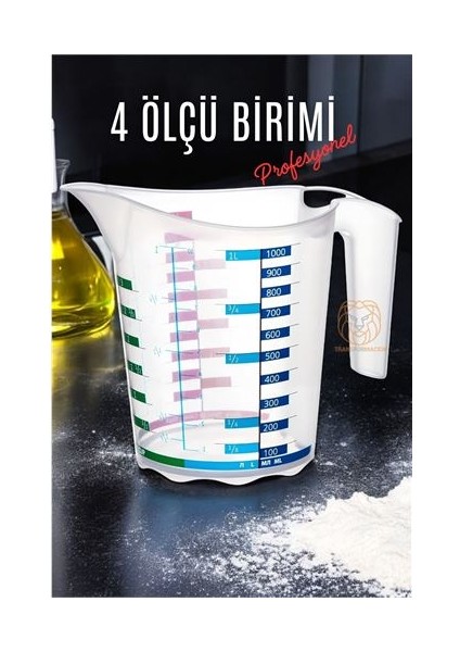 Modacar Ölçü Kabı Profesyonel Bpa Free 1000 ml