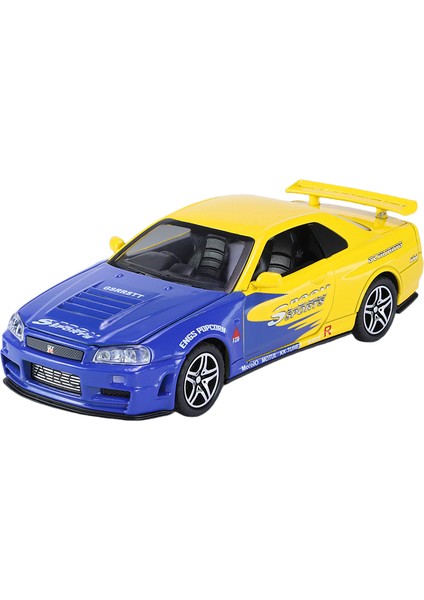 1:32 Gtr R34 Skylıne Hızlı Alaşım Simülasyon Araba Modeli Dökümler ve Oyuncak Araçlar ve Öfkeli Arabalar Dekorasyon Oyuncakları Çocuklar Için Erkek (Yurt Dışından)
