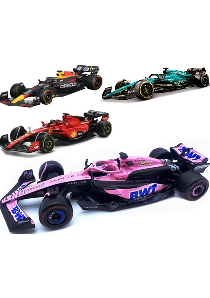 Bburago Yeni 2023 Mclaren F1 Takım Şampiyonu Red Bull Racing Heuer RB19 Alpine A523 Formula Bir Alaşımlı Süper Oyuncak Alfa C43 Model Araba (Yurt Dışından)