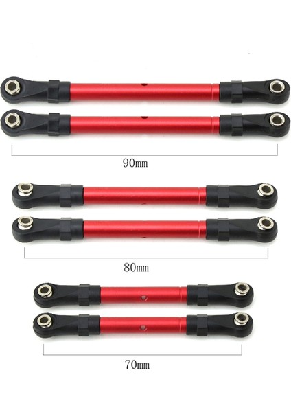 Direksiyon Bağlantı Çekme Çubuğu Rot Çubuğu HOSS/4WD Kırmızı (Yurt Dışından)