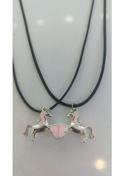 2'li Mıknatıslı Kolye Unicorn Kolye Best Friends Arkadaşlık Kolyesi Bf Aksesuar Şık Takı