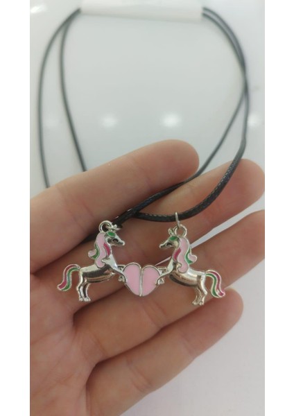 2'li Mıknatıslı Kolye Unicorn Kolye Best Friends Arkadaşlık Kolyesi Bf Aksesuar Şık Takı modelleri