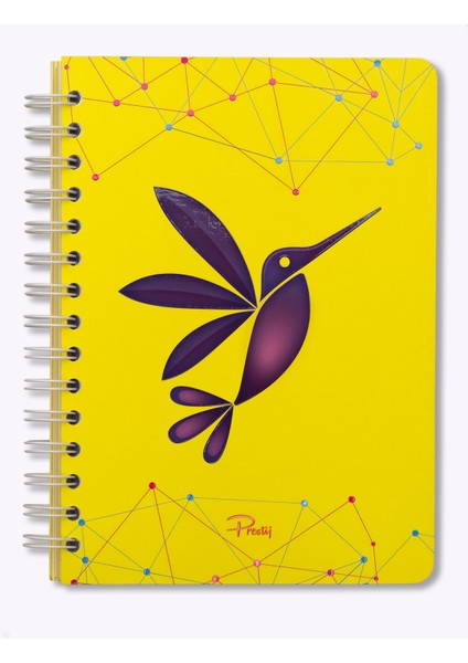 Hummingbird Neon Sarı Spiralli Kareli Defter indirimleri