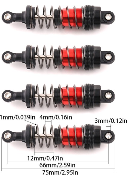 Set Rc Araba Metal Scy 1/16 H16H 75MM D (Yurt Dışından)