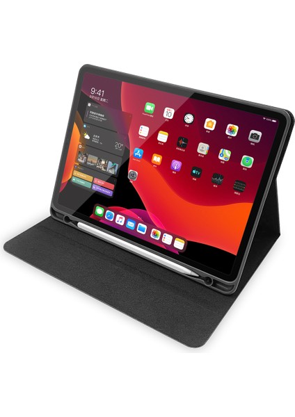 iPad Pro 12.9 2018 Raptic Smartstyle Kalem Bölmeli Standlı Tablet Kılıf Siyah fırsatları