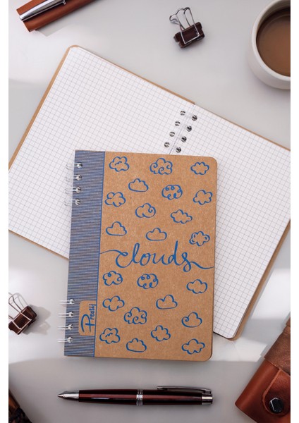 Clouds Kraft Kareli Defter