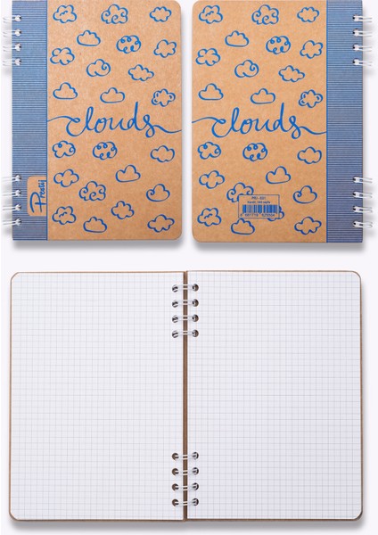 Clouds Kraft Kareli Defter modelleri