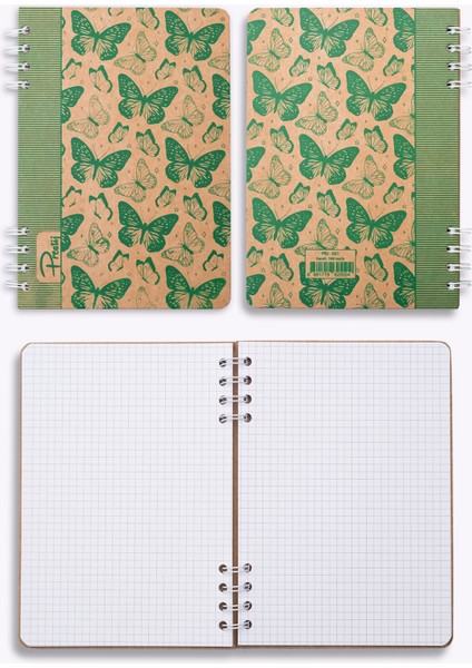 Butterfly Kraft Kareli Defter modelleri