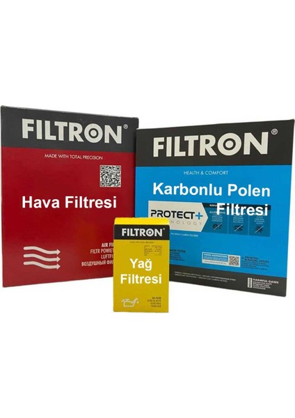 Mercedes E250 Benzinli W212 Filtron Filtre Bakım Seti 2013-2016 Hava+Yağ+Karbonlu Polen