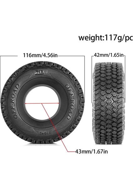 1/10 Rc Tırmanıcı Için Kauçuk Lastik Tekerlek Lastiği (Yurt Dışından)