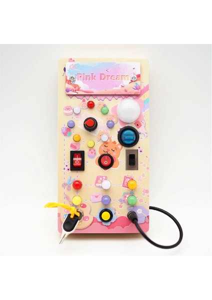 Busy Board, LED Işık Anahtarlı Ahşap Busy Board (Yurt Dışından)
