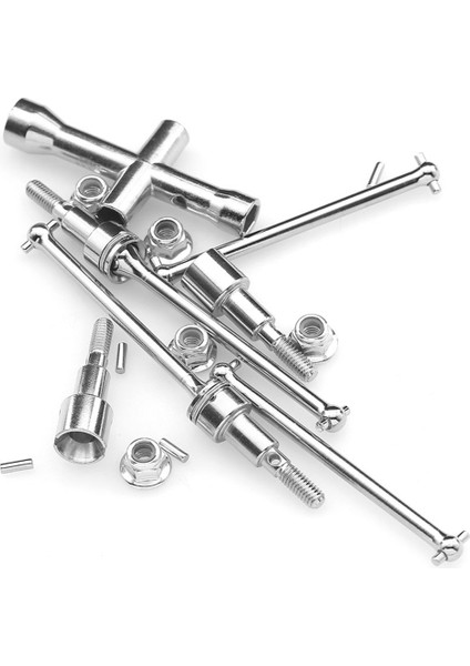 Metal Ön ve Arka Tahrik Mili Cvd Köpek Kemiği Kitleri 1/16 Scy Için Set (Yurt Dışından)