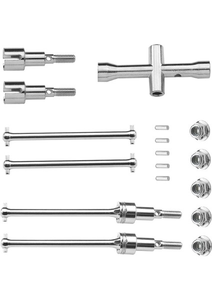 Metal Ön ve Arka Tahrik Mili Cvd Köpek Kemiği Kitleri 1/16 Scy Için Set (Yurt Dışından)