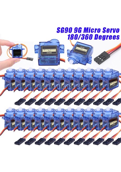 10 Adet SG90 9g Mikro-Servo Servo Motor Uçak Için 180° (Yurt Dışından)