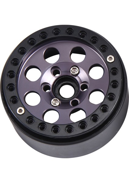 4 Adet 1.9 Metal Beadlock 8 Yuvarlak Delik Tekerlek Göbeği Jantı, Gri (Yurt Dışından)