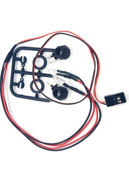 1set Tavan Lambası Bagaj Rafı LED Spot Işığı Kiti SCX24 Rc Araba Için, Yuvarlak (Yurt Dışından) modelleri