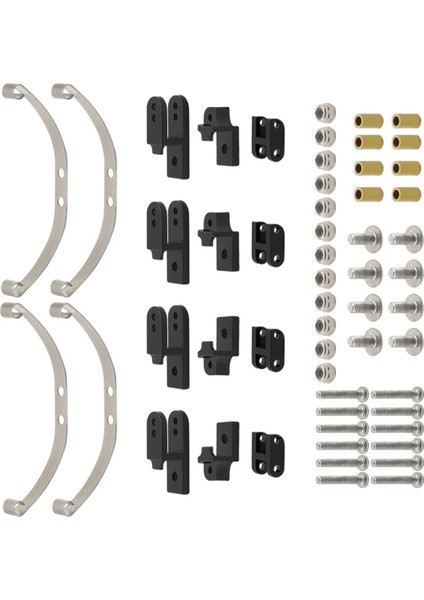 1 Set Yaprak Yaylı Sönümleme Süspansiyonu 1/16 B24 Rc Araba Siyah (Yurt Dışından)