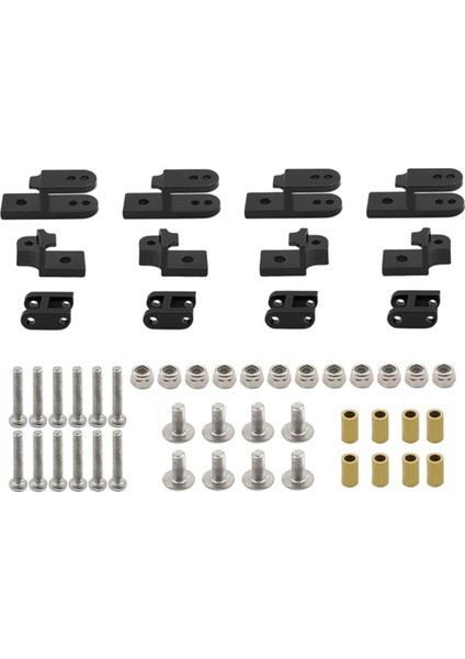 1 Set Yaprak Yaylı Sönümleme Süspansiyonu 1/16 B24 Rc Araba Siyah (Yurt Dışından)