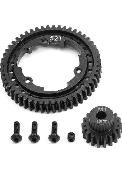 Rc Araba Mod Sertleştirilmiş Mahmuz Dişli Takımı 52T+18T Için (Yurt Dışından)