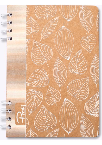 White Leaves Kraft Çizgili Defter fiyatları