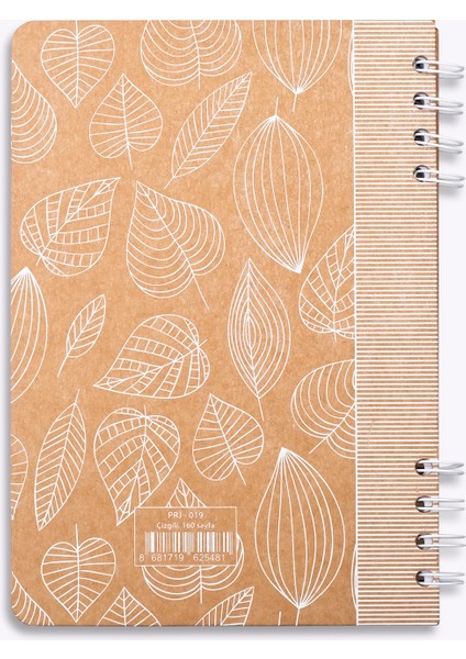 White Leaves Kraft Çizgili Defter fırsatları