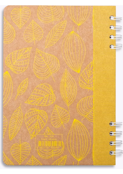 Yellow Leaves Kraft Çizgili Defter fırsatları