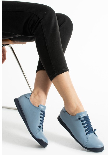 Hand Kadın Deri Lacivert Günlük Ayakkabı