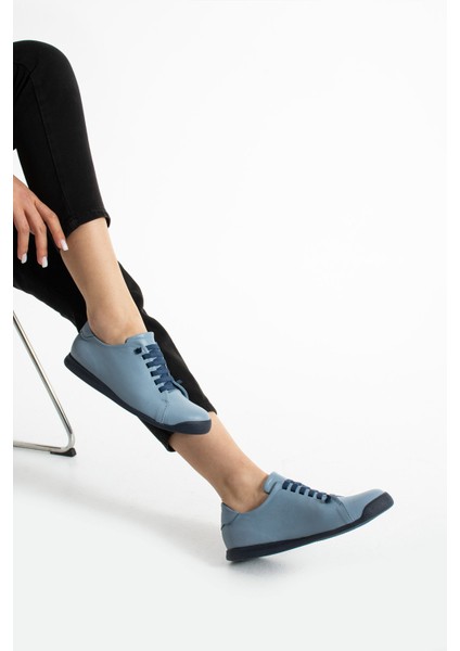 Hand Kadın Deri Lacivert Günlük Ayakkabı modelleri