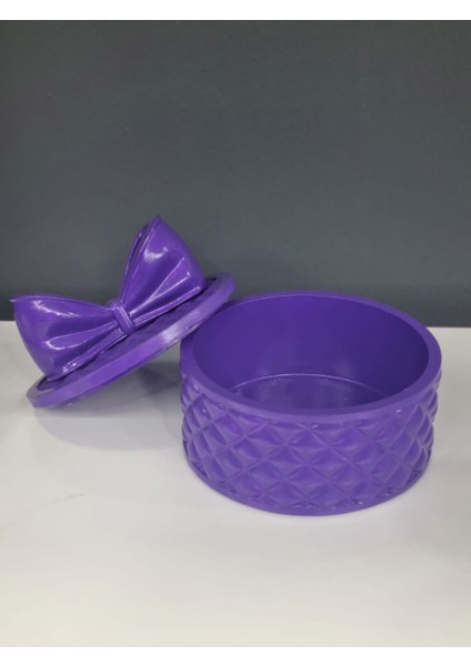 Kapaklı Kutu Çok Amaçlı-Mor Takı Kutusu