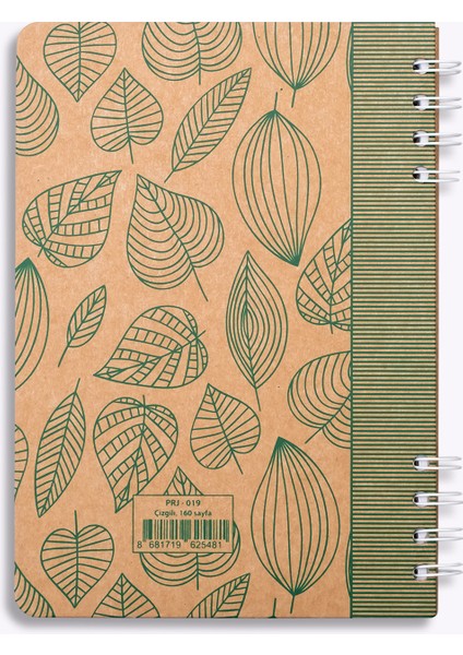 Green Leaves Kraft Çizgili Defter fırsatları