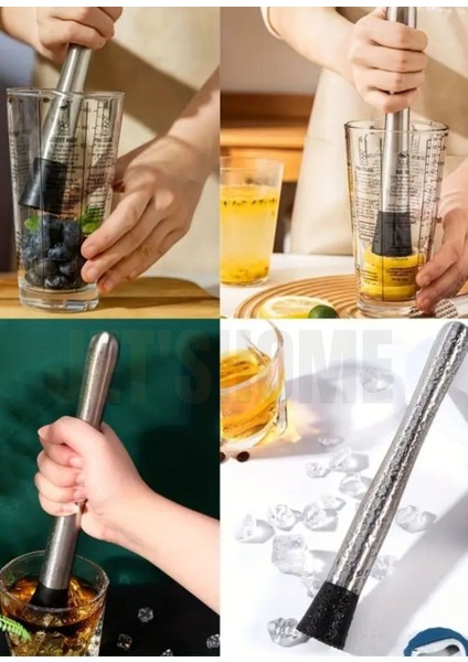 Mojito Tokmağı Barista Buz Ezici Tokmak Meyve Ezici Barmen Içecek Karıştırıcı Paslanmaz 20 cm modelleri
