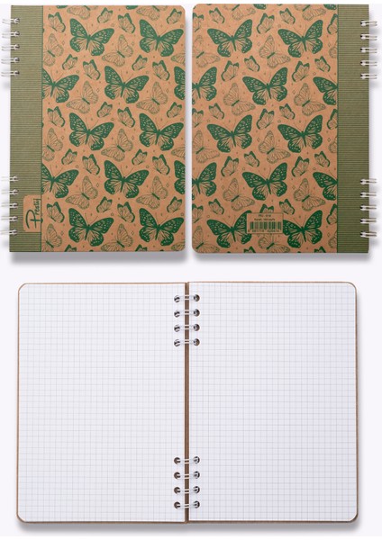 Butterfly Kraft Kareli Defter modelleri