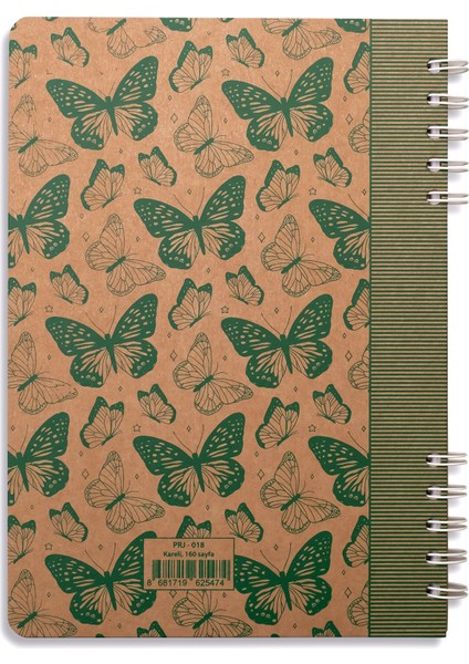 Butterfly Kraft Kareli Defter fırsatları