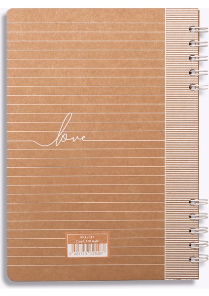 Love Kraft Çizgili Defter fırsatları