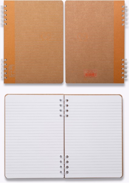 Heart Kraft Çizgili Defter modelleri