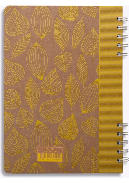 Yellow Leaves Kraft Çizgili Defter fırsatları